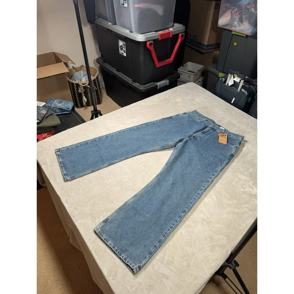Vintage Levis 557 Jeans Size 36x30 Blue Realaxed Boot Fit DEADSTOCK NWT